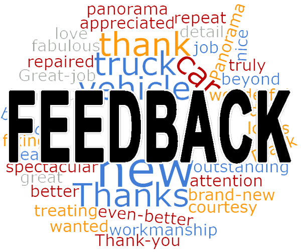 cluster of words behind the word feedback